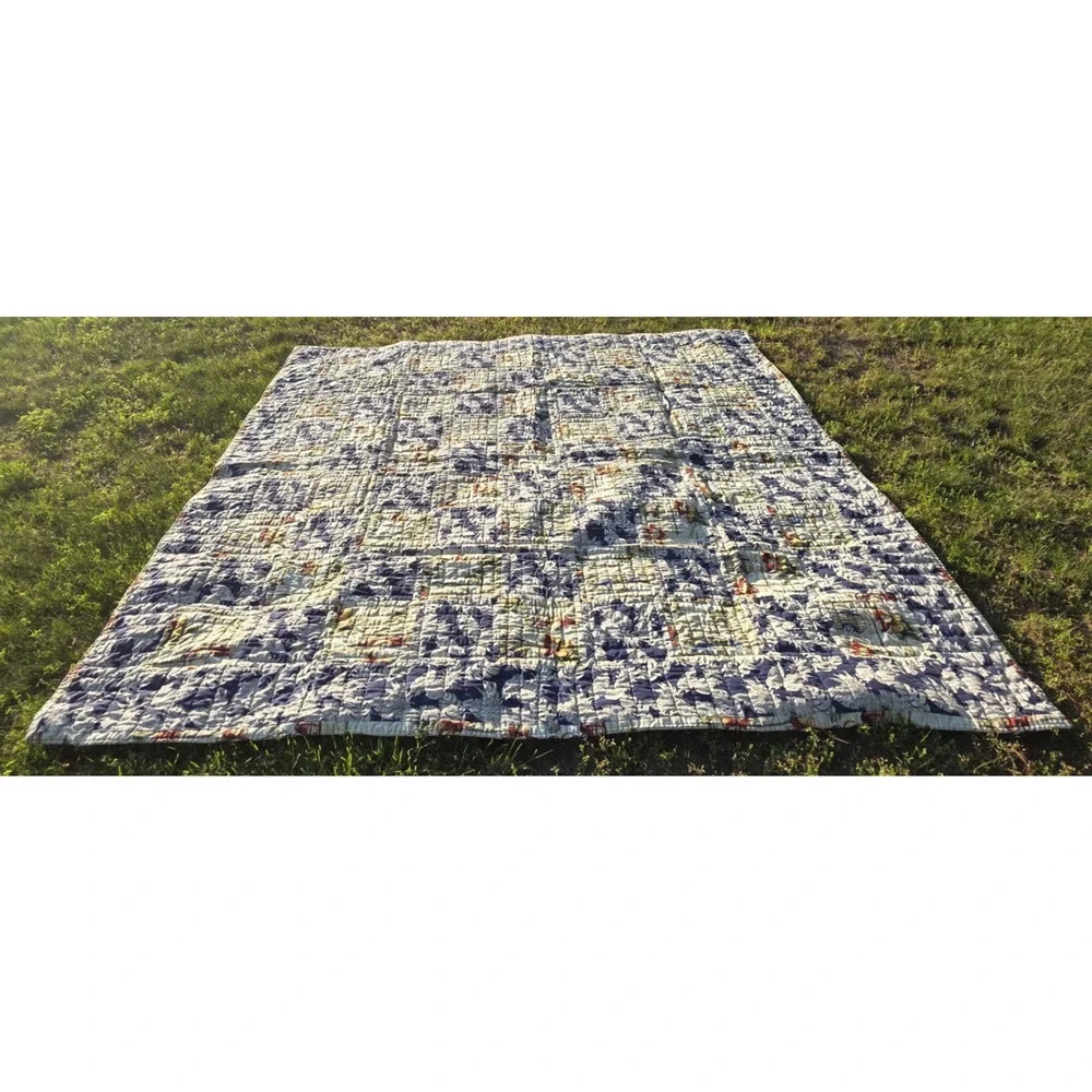 Dean Miller Queen Surf Hawaii Floral Reversible Quilt Comforter Woodies Coastal